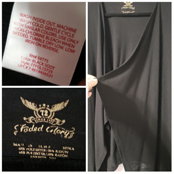 Faded Glory Open Cardigan Size 18-20W - Picture 3 of 3